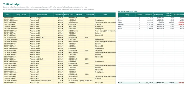 Tuition Ledger